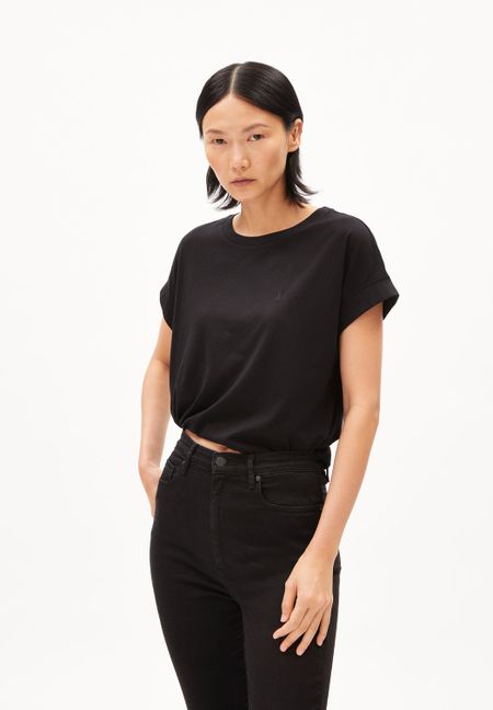 T-shirt en coton bio | noir "idaara black"