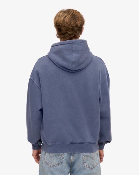 Sweat zippé oversize en coton bio | bleu "organic oversized zip hood - neptune blue", Colorful Standard, photo 4