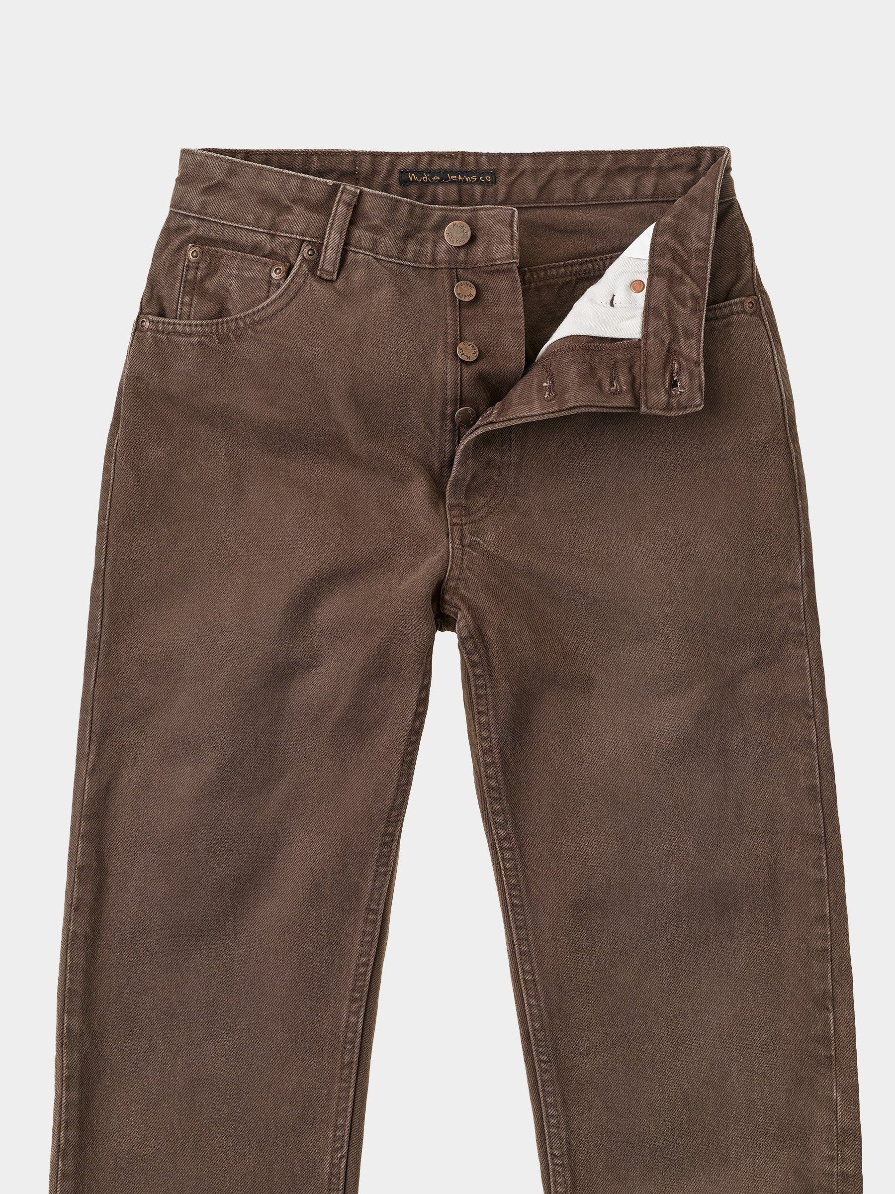 Jean mom marron en coton bio - breezy britt washed cinnamon, Nudie Jeans, photo 6