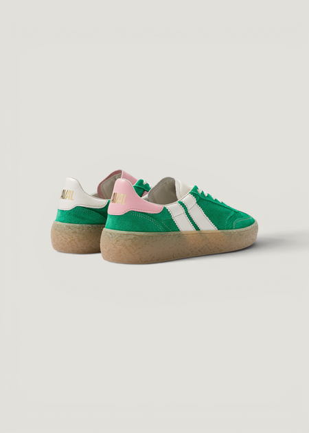 Baskets en cuir certifié | vert/rose "high pulse pine bloom", Caval, photo 4