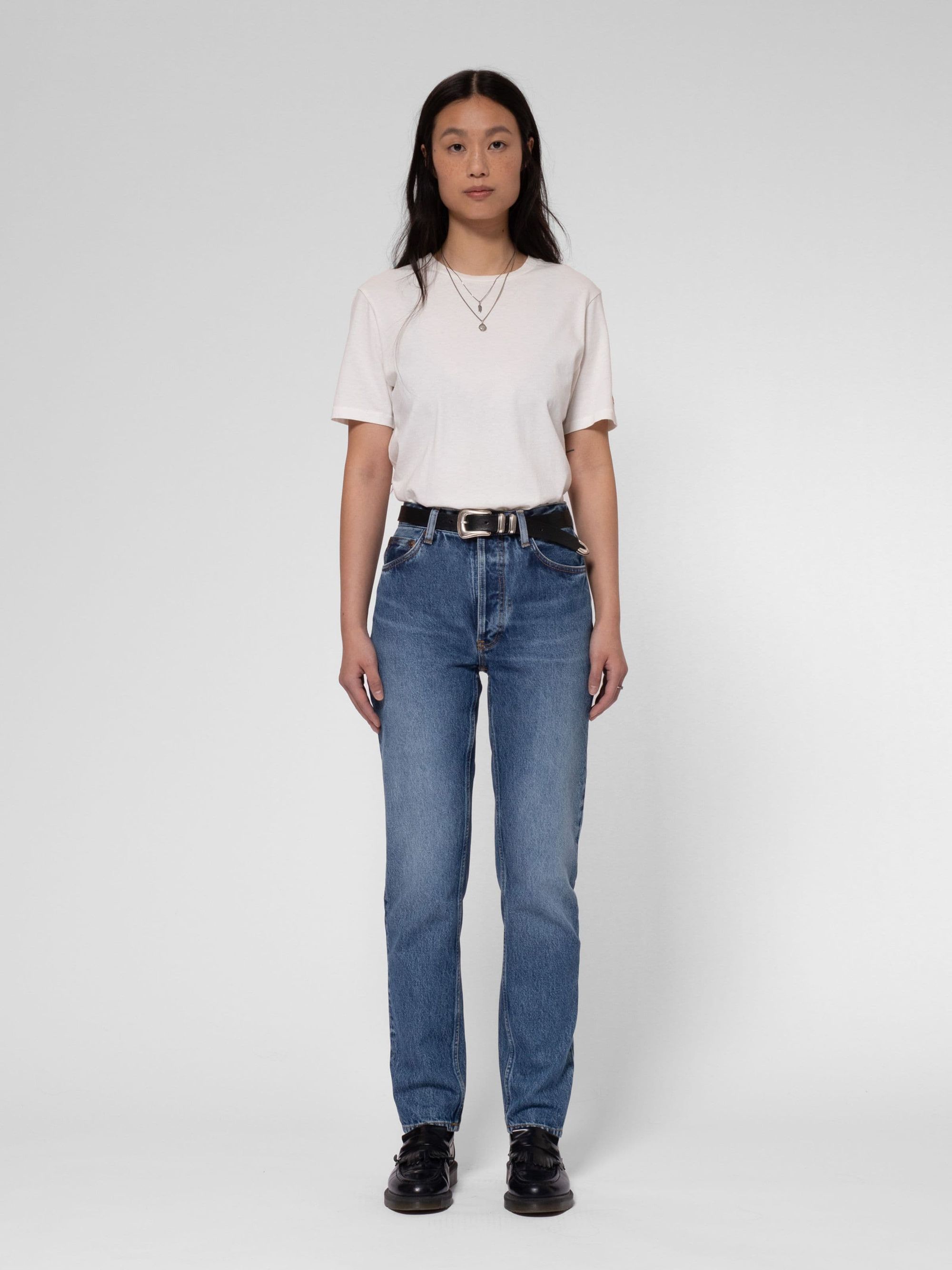 Jean mom en coton bio | bleu délavé "breezy britt day dreamer", Nudie Jeans, photo 1