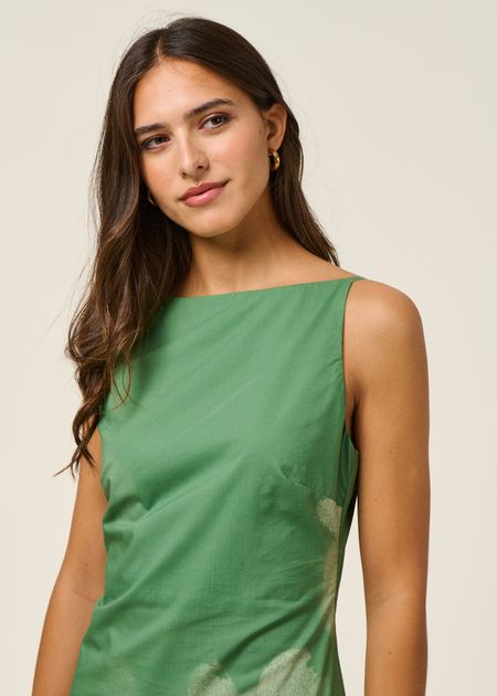 Robe en coton bio et lyocell | vert "tipia sunniva dress - green" - Thinking Mu