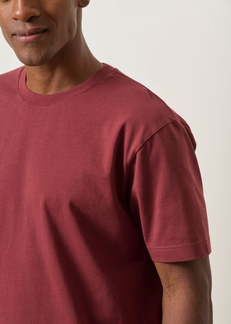 T-shirt oversize en coton bio | bordeaux - WeDressFair