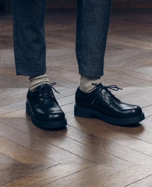 Chaussure made in france en cuir certifié | noir "chemin b2 noir", Kleman