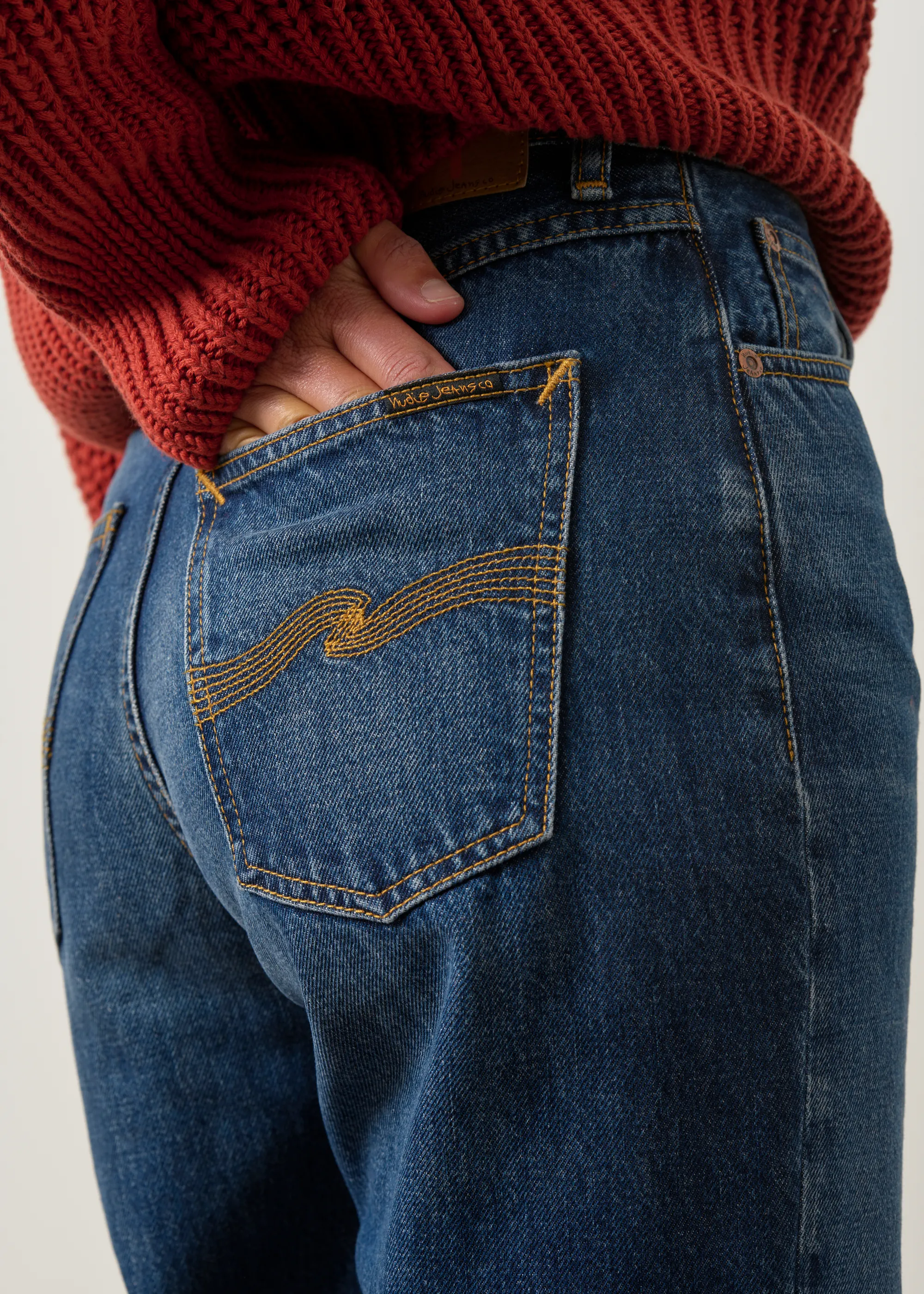Jean droit large en coton bio | bleu "Clean eileen midnight rain", Nudie Jeans, photo 3