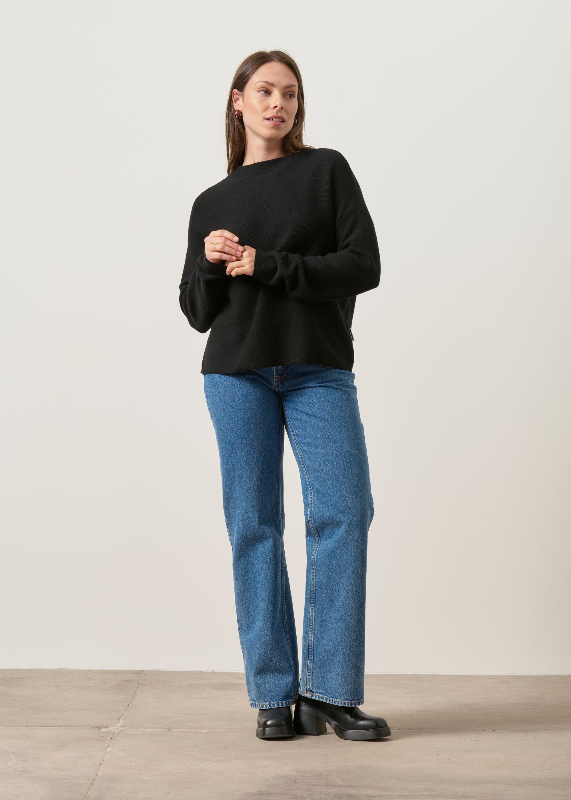 Pullover aus Bio-Baumwolle | Schwarz "Merinaa", Armedangels, Foto 4