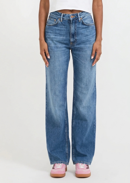 Jean droit large en coton bio | bleu "clean eileen clear skies" - Nudie Jeans