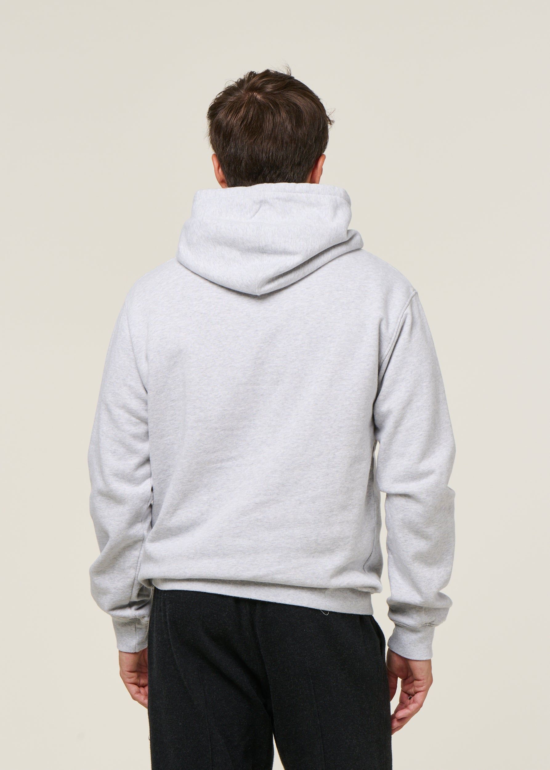 Sweat à capuche gris clair en coton bio - snow melange, Colorful Standard, photo 3