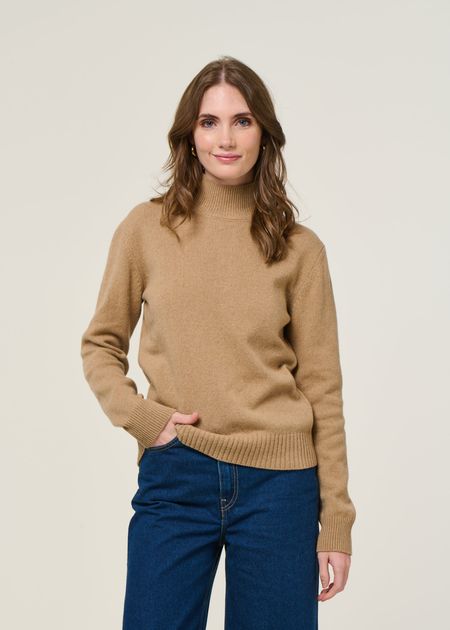 Pull en cachemire recyclé | beige "ada - beige sughero" - Rifò