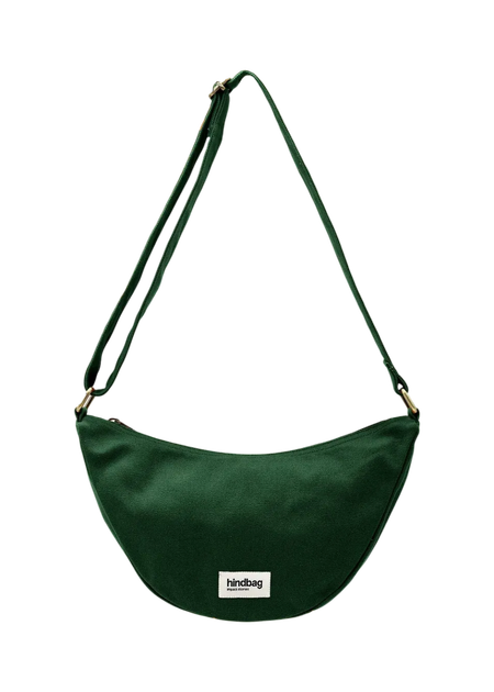 Sac bandoulière en coton bio  | vert "andrea vert sapin"