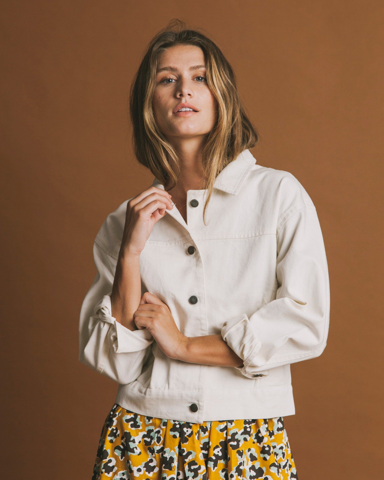 Veste blanche en coton bio - rufiji, Thinking Mu, photo 2