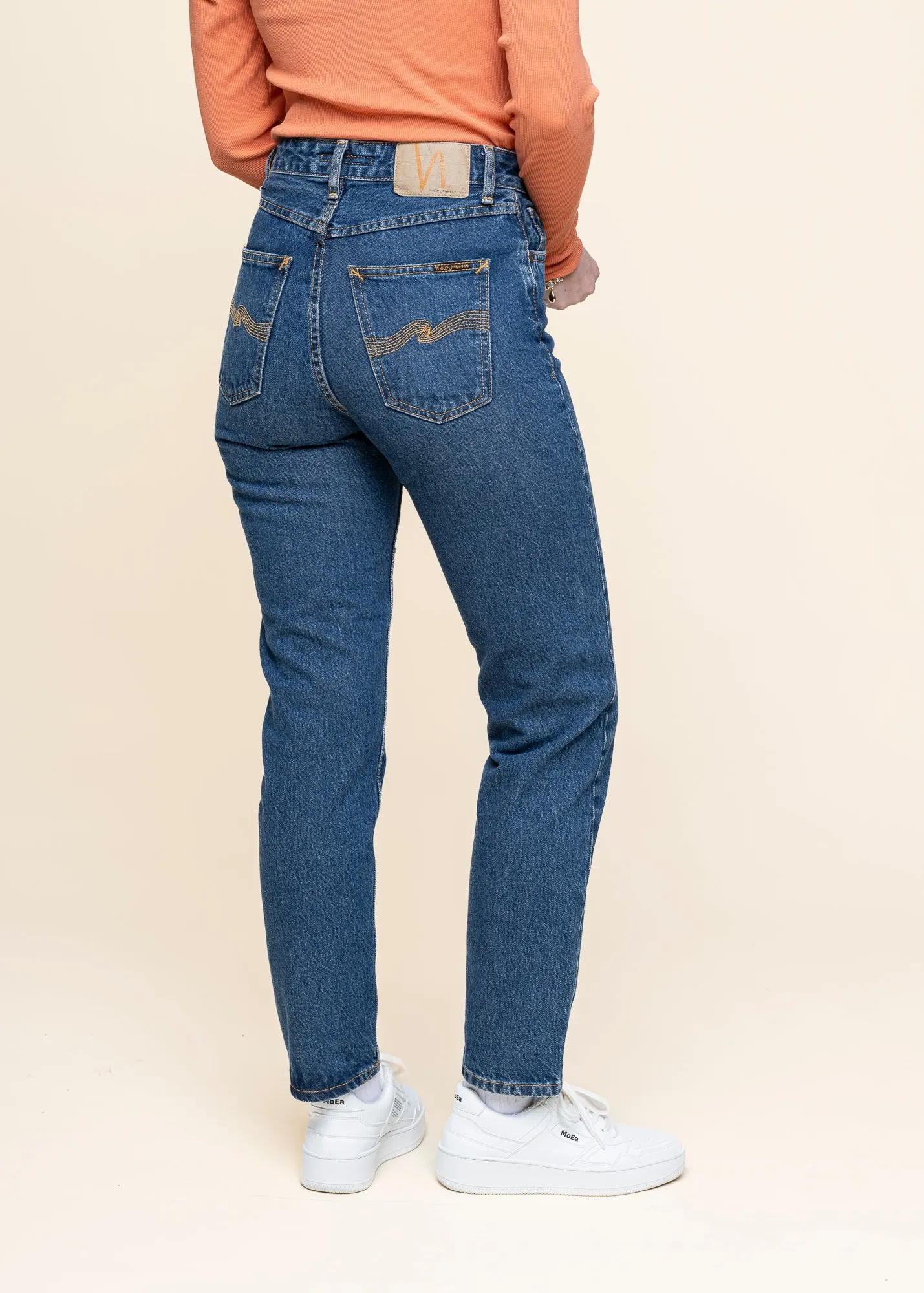 Jean mom en coton bio | bleu "breezy britt morning soul", Nudie Jeans, photo 4
