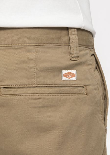 Chino slim en coton bio | beige "easy alvin beige" - Nudie Jeans