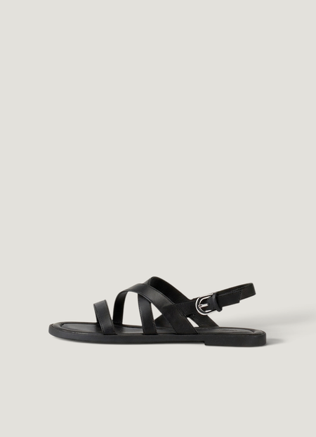 Sandales en cuir certifié | noir "Zaida black - black" - Vagabond