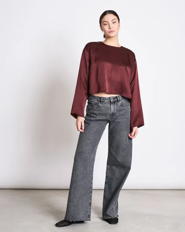 Blouse en viscose circulose® | orange "yame - intense rust", Jan'n June