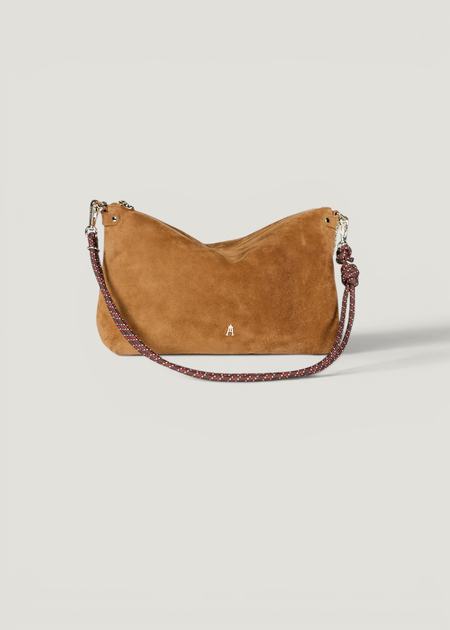 Sac à main en suède | marron "mallow - suede cognac" - Craie Studio