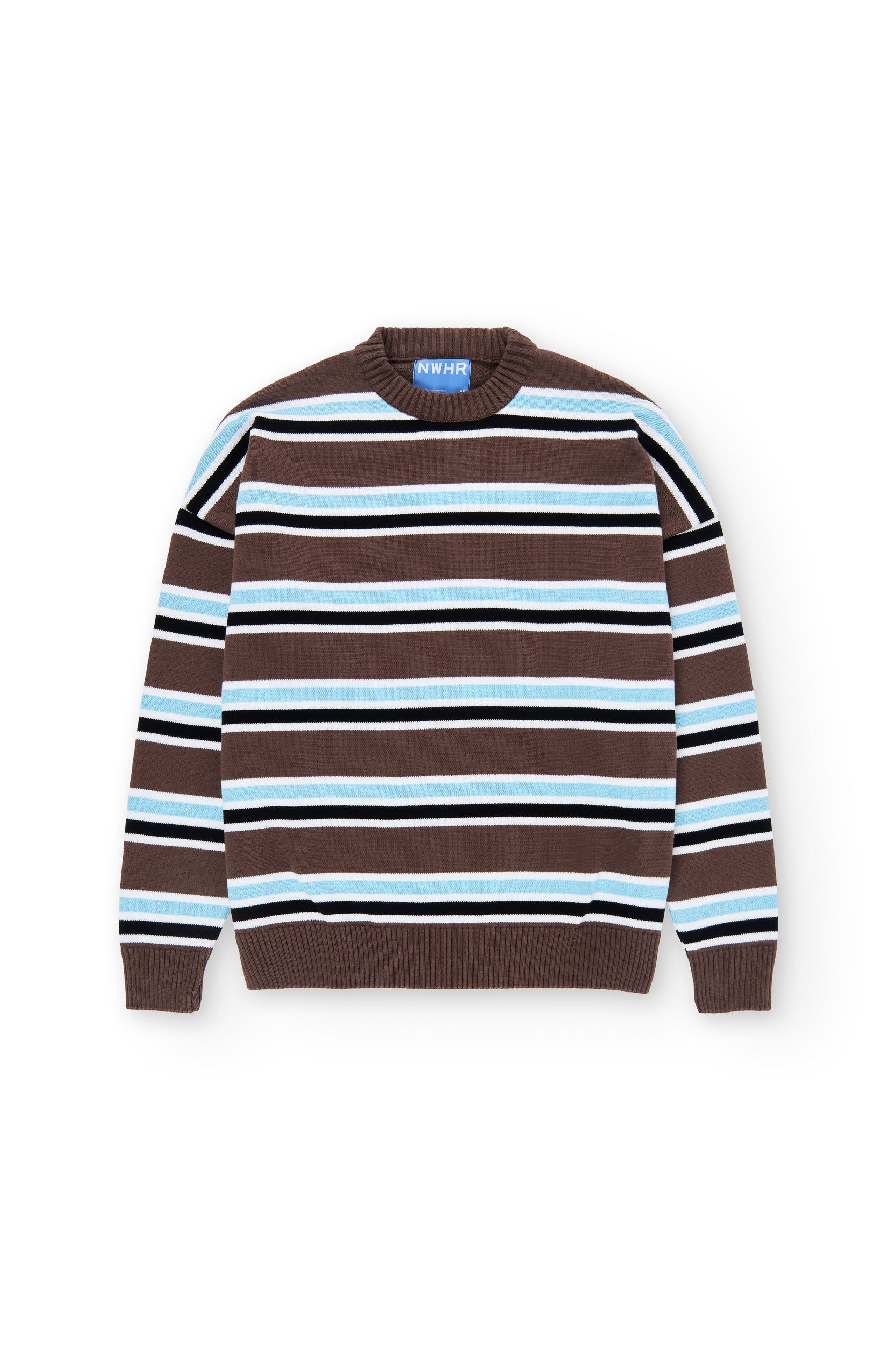 Pullover aus Bio-Baumwolle | gestreift Braun Blau "Jersey bright brown - bright-brown", NWHR, Foto 1