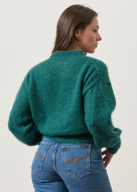 Pull en mohair certifié | vert émeraude "sérena", WeDressFair, photo 3