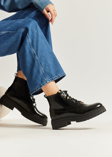 Bottines en cuir certifié | noir "bérénice", Odaje ex M.Moustache, photo 2