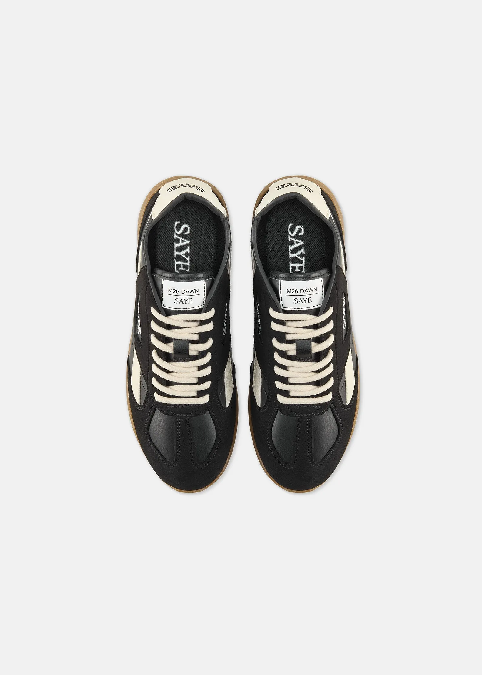 Baskets vegan | noir "m26 dawn - lignify black & white", SAYE, photo 4