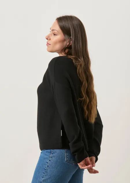Pull en coton bio | noir "Merinaa", Armedangels, photo 3