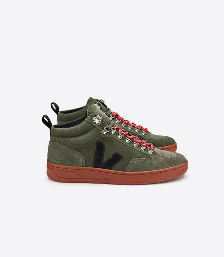 Baskets roraima suede olive black rust sole