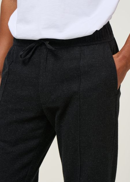 Weite Flanellhose aus Bio-Baumwolle | schwarz "magnus - eco flannel mel black", About Companions, Foto 2