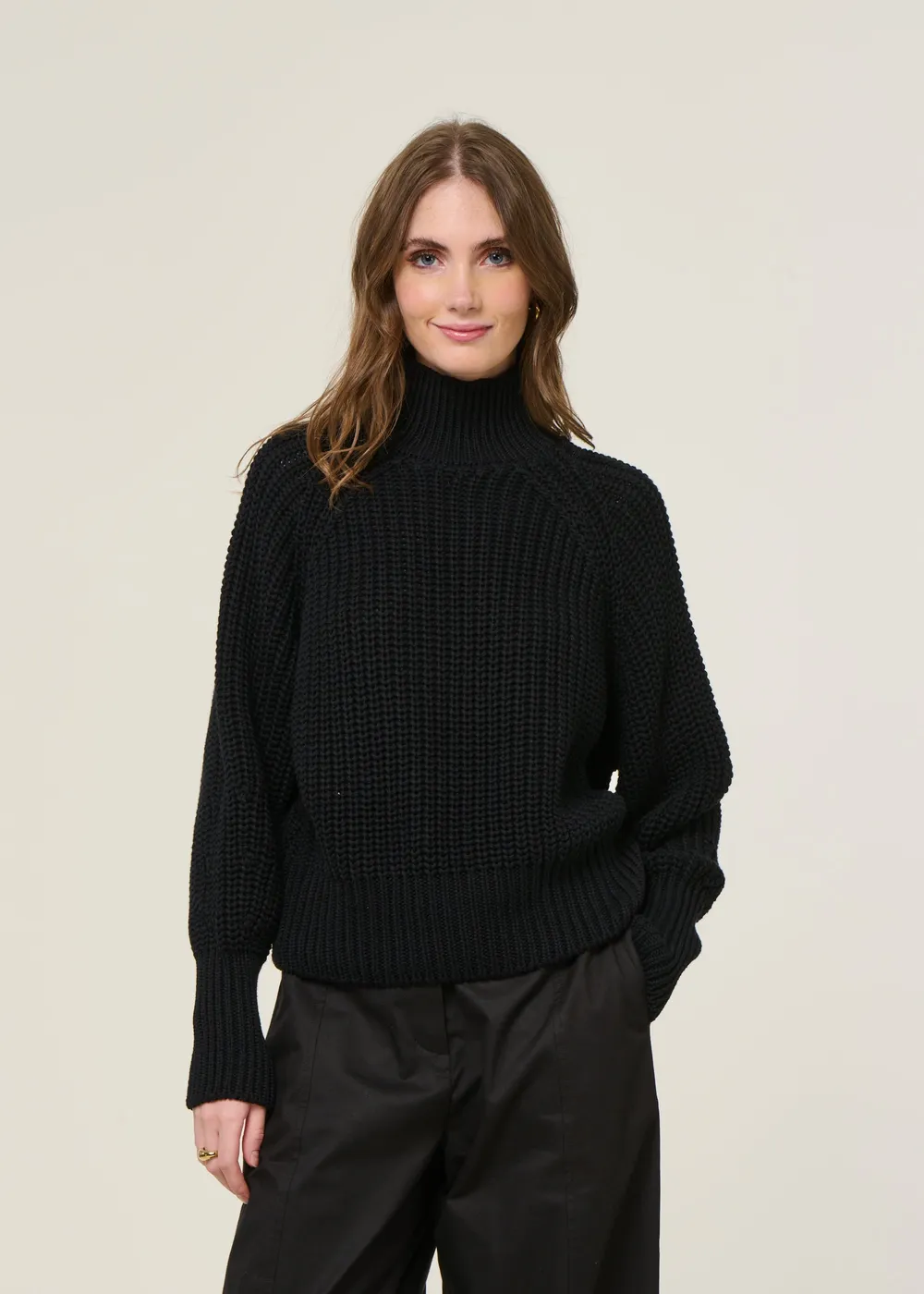 Pull maille en coton bio | noir 