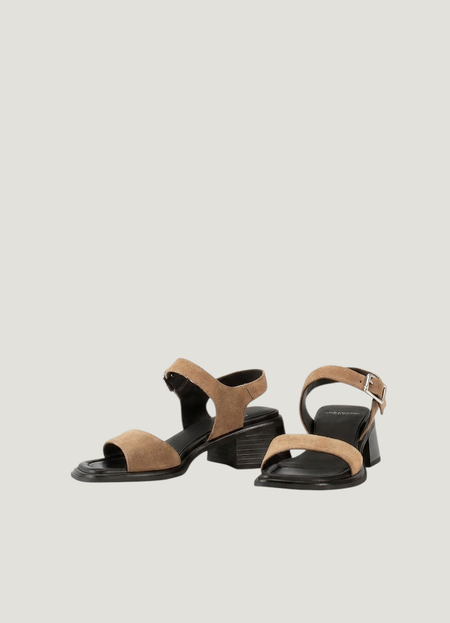 Sandales à talons allure en cuir certifié | marron "ines dk sand" - Vagabond