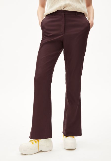 Pantalon flare prune en coton bio et ecovero - tatnaa fudge, Armedangels, photo 1