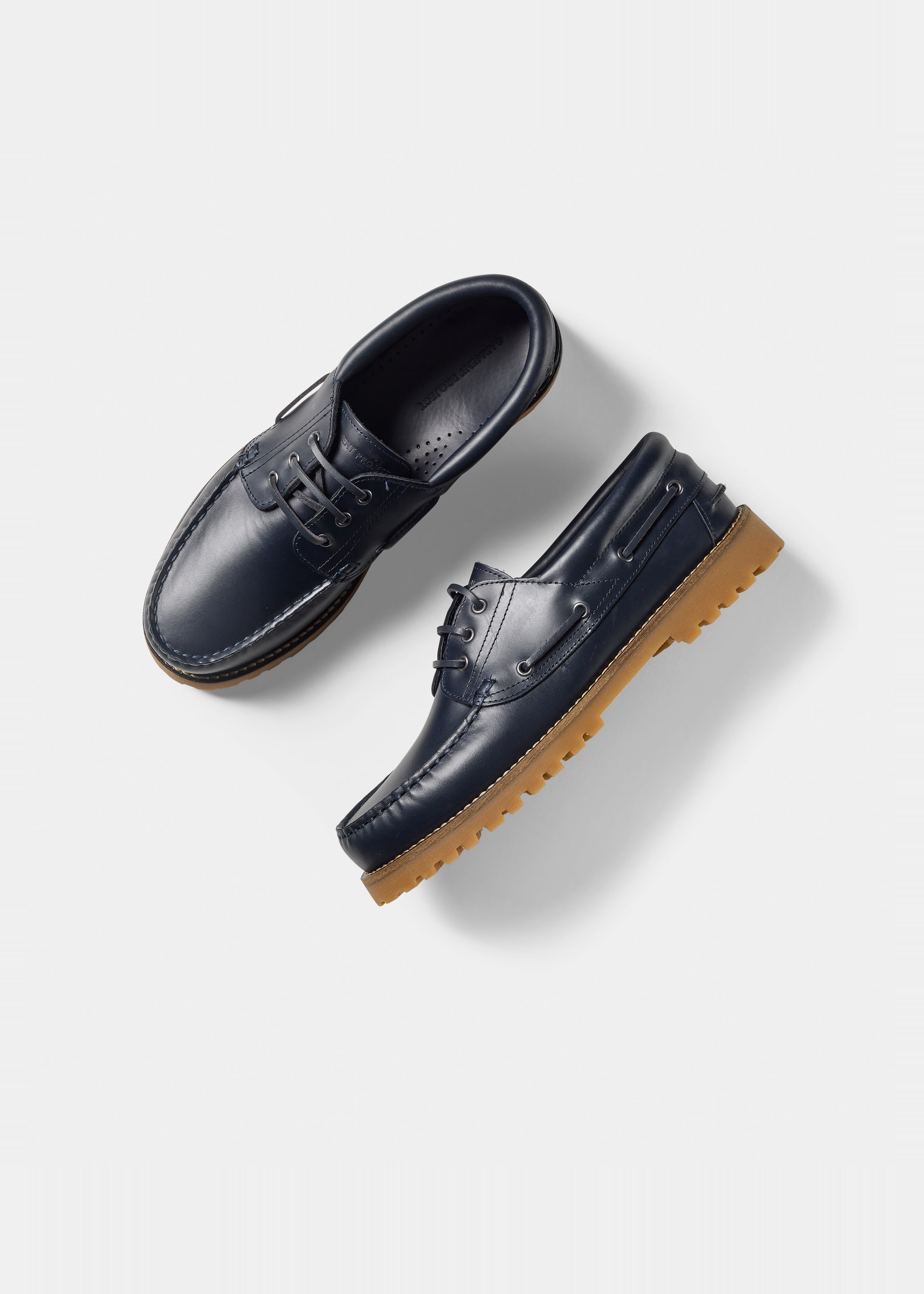 Chaussures bateau en cuir certifié | ollie boat shoe - navy leather, Garment Project, photo 3