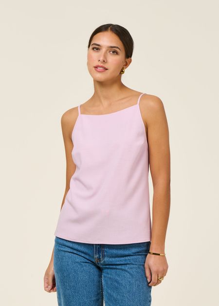 Top dos nu en coton bio | rose "ciconia - light orchid" - Jan'n June