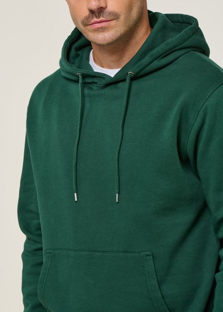 Sweat à capuche en coton bio | vert "emerald green" - Colorful Standard