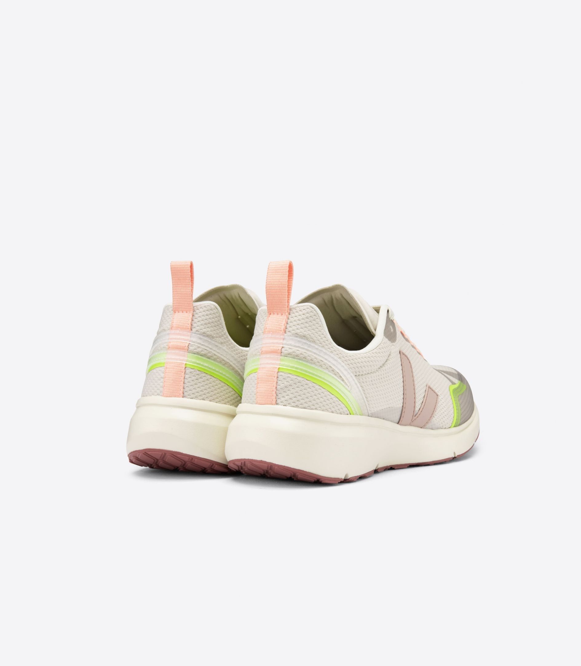 Sportsneaker aus recyceltem Material | beige und gelb "condor 2 alveomesh natural babe jaune fluo", Veja, Foto 3