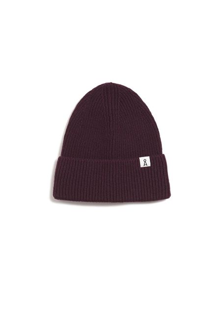 Bonnet bordeaux en coton et laine bio - maax