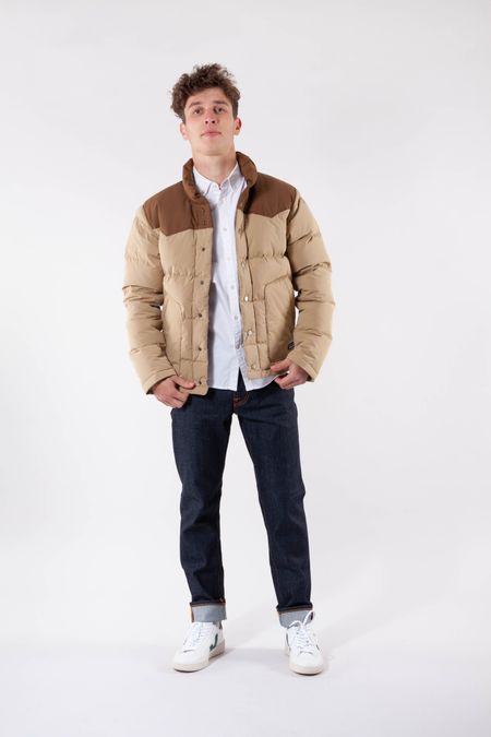 Doudoune beige et marron recyclée - bivy down