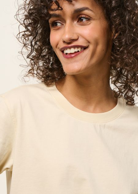 T-shirt en coton bio | écru - WeDressFair