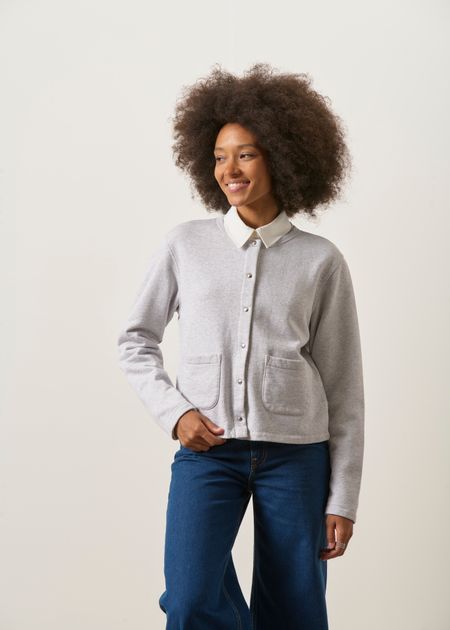 Gilet en coton bio | gris chiné - WeDressFair
