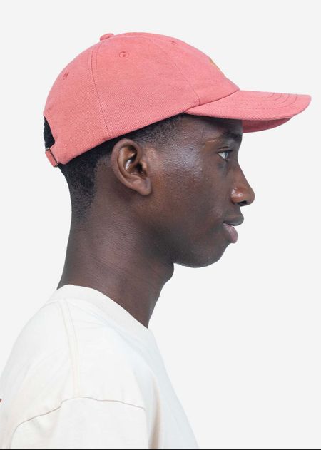 Casquette en coton bio | rose "six panel signature rose" - Olow
