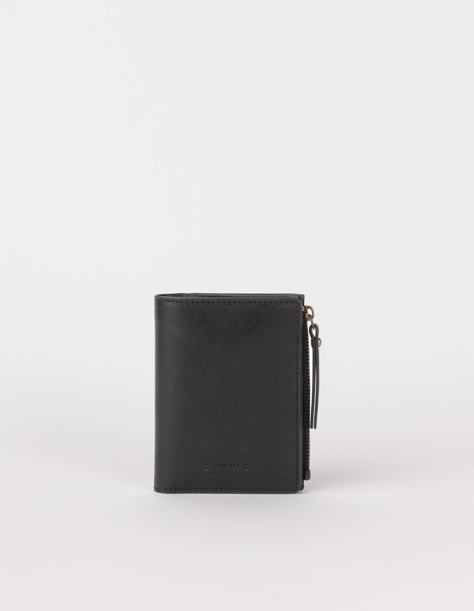 Portefeuille en cuir certifié | noir "jamie wallet - black classic leather", O My Bag, photo 1