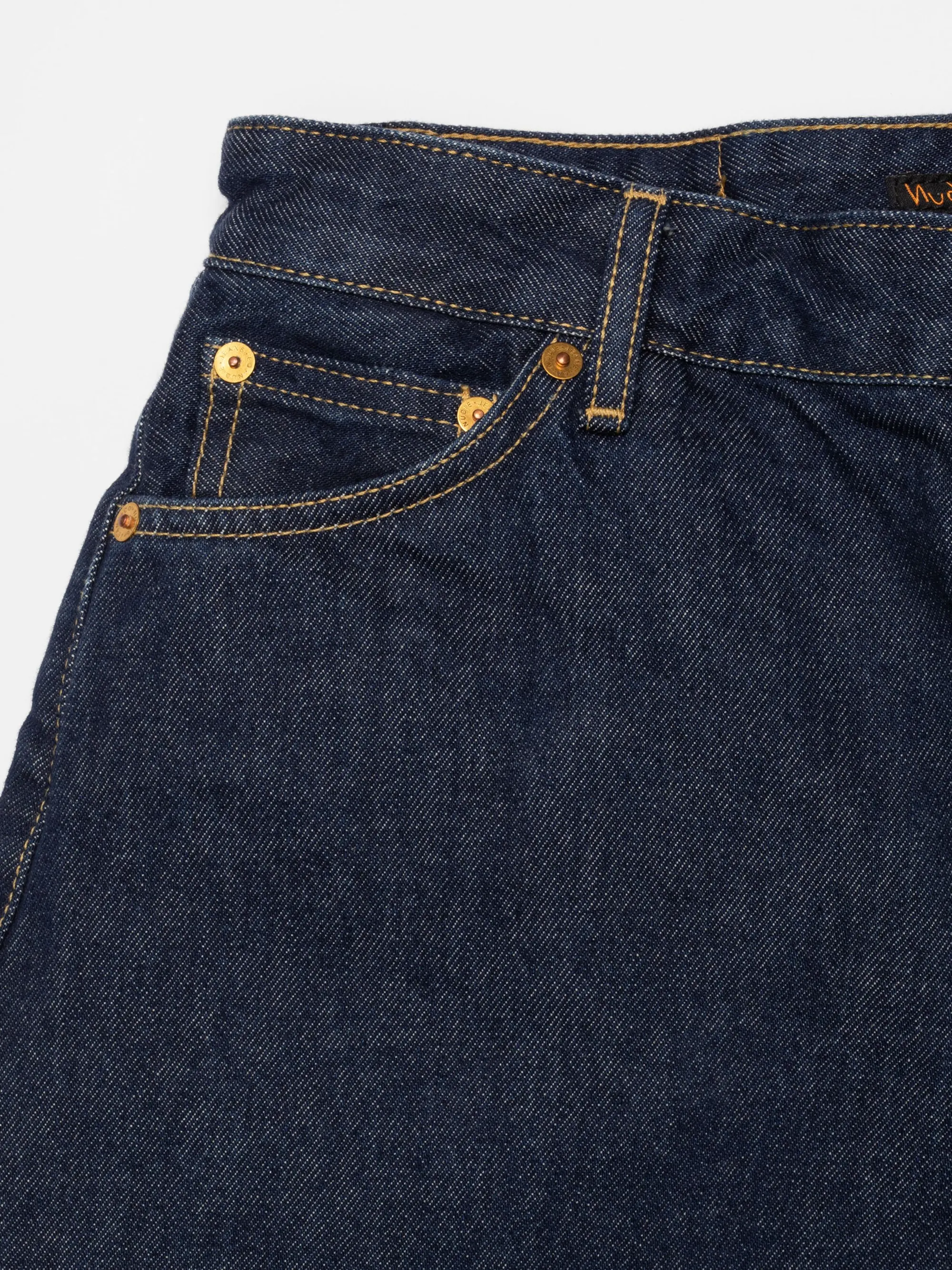 Short bermuda denim en coton bio | bleu "meja denim shorts rinse dark blue", Nudie Jeans, photo 4