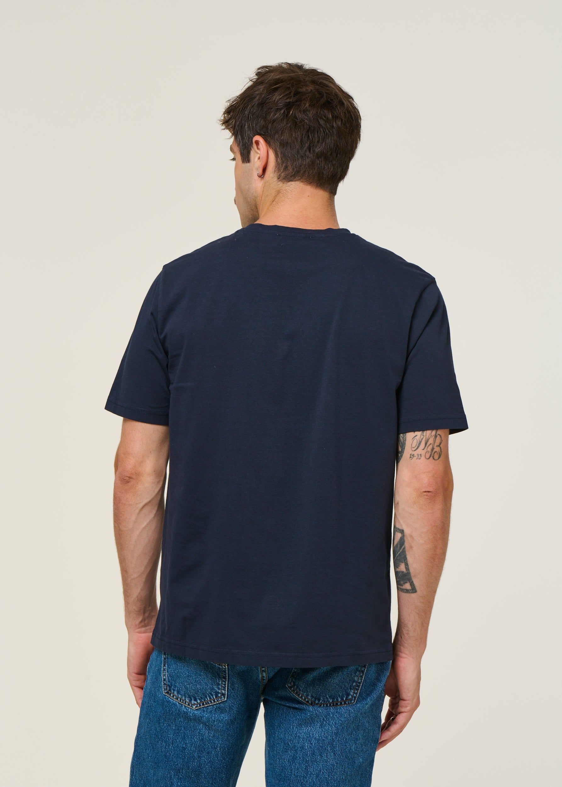 T-shirt en coton bio | bleu "to the sea - navy", Bask in the Sun, photo 4