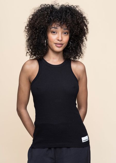 Débardeur en coton bio | noir "kanitaa black"