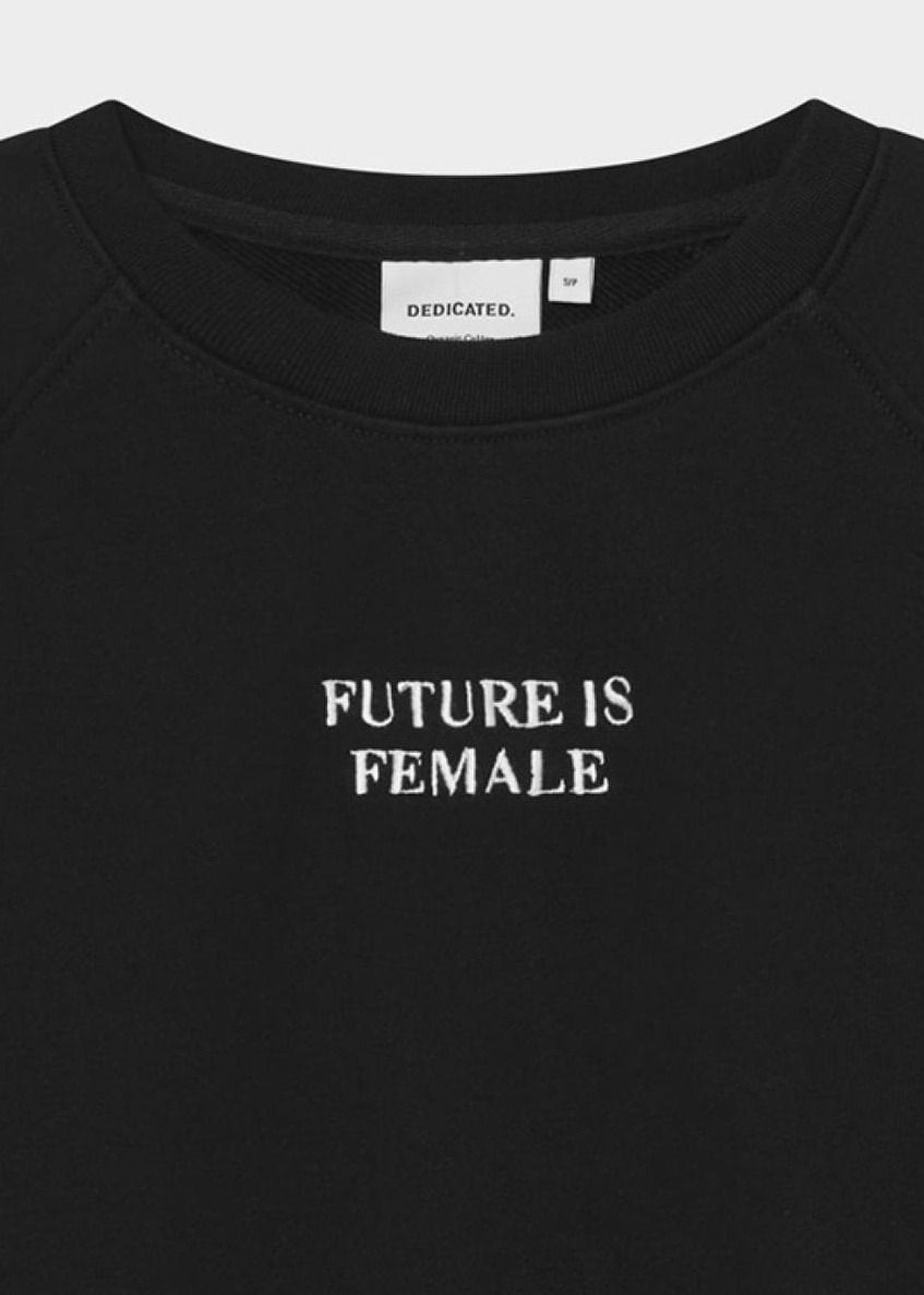 Sweatshirt aus Bio-Baumwolle | Schwarz "ystad future is female black", Dedicated, Foto 3