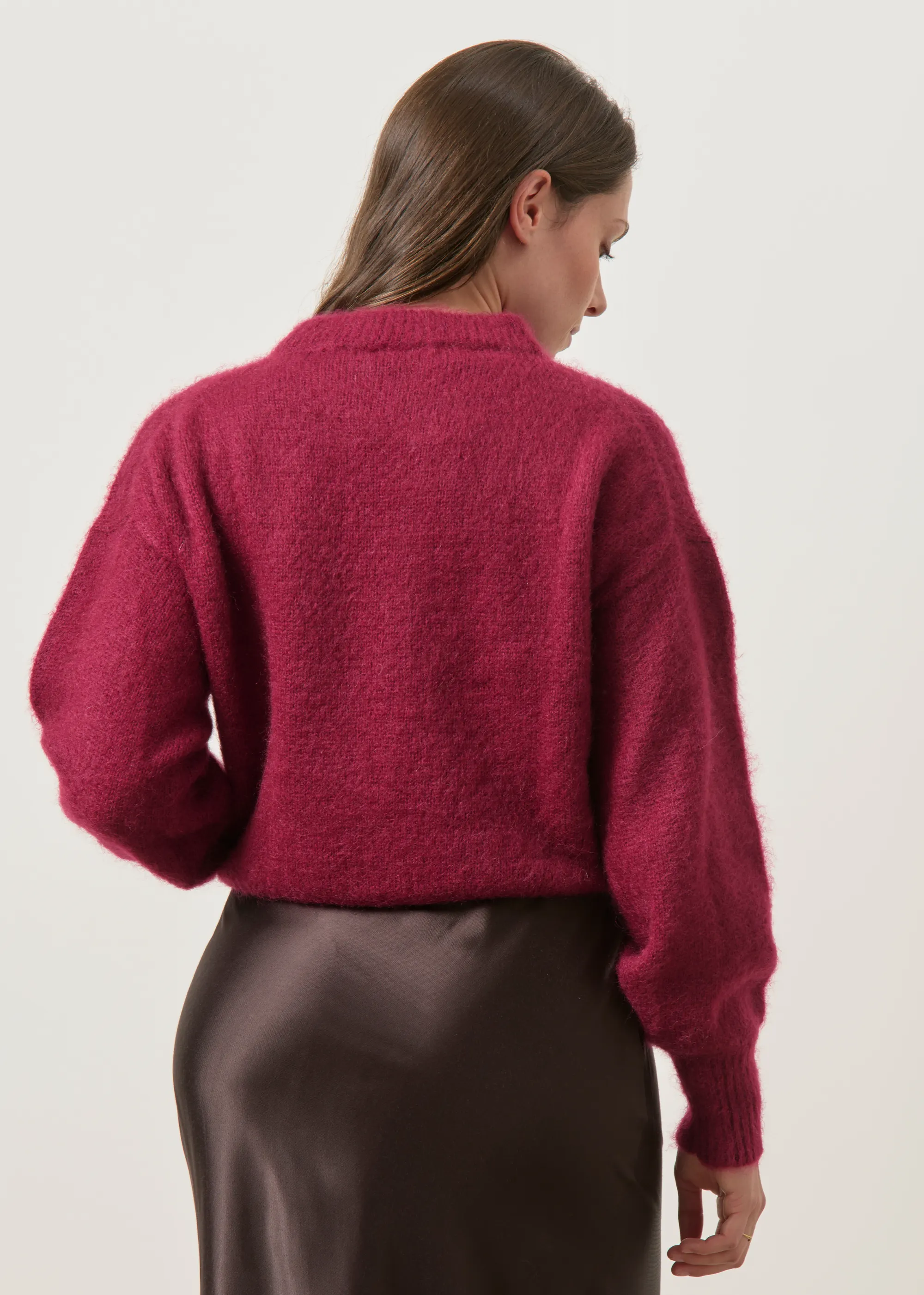 Pull en mohair certifié | aubergine "sérena", WeDressFair, photo 4