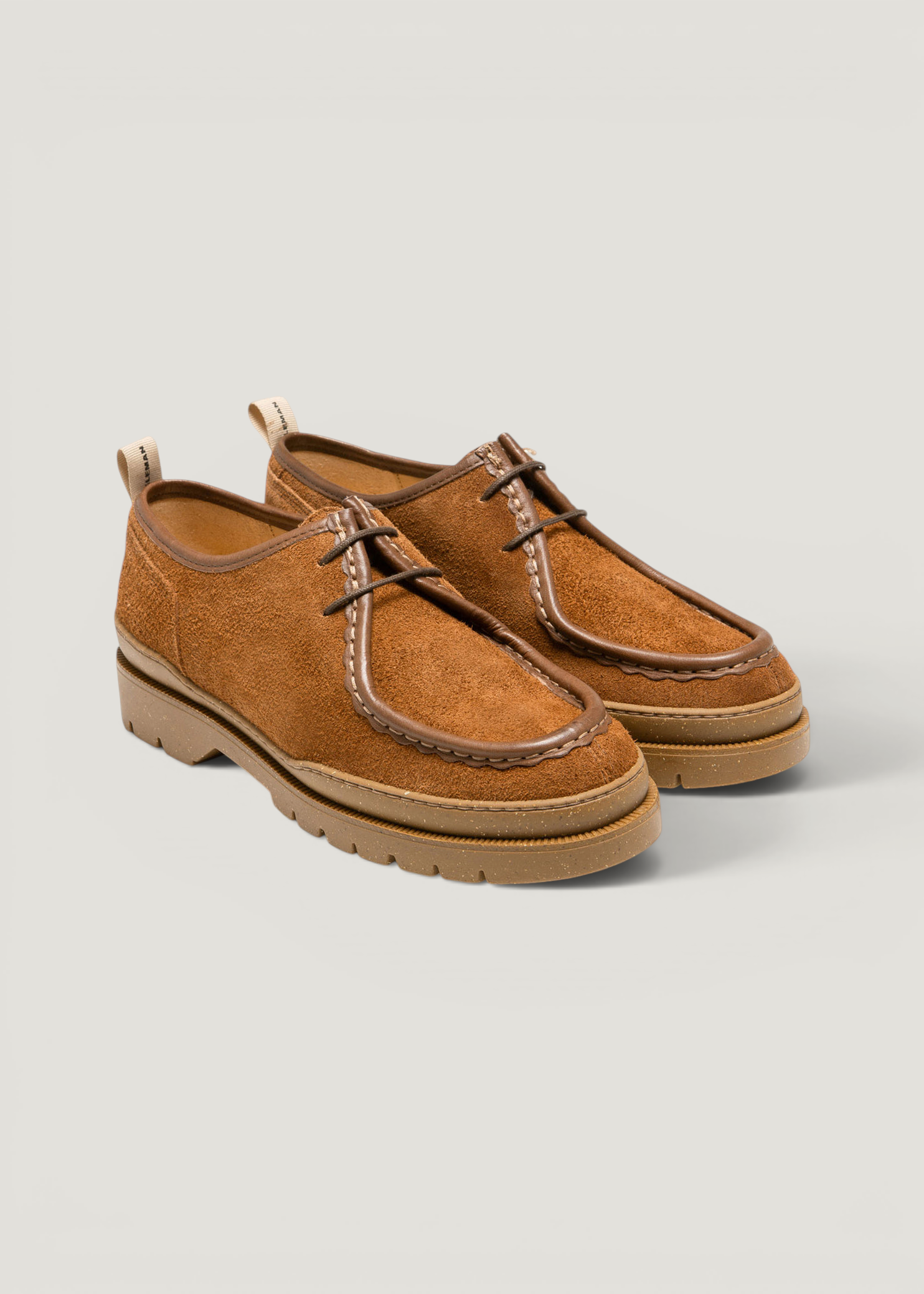 Derbies en cuir sans chrome certifié | marron "major vp oak 2 cognac", Kleman, photo 2