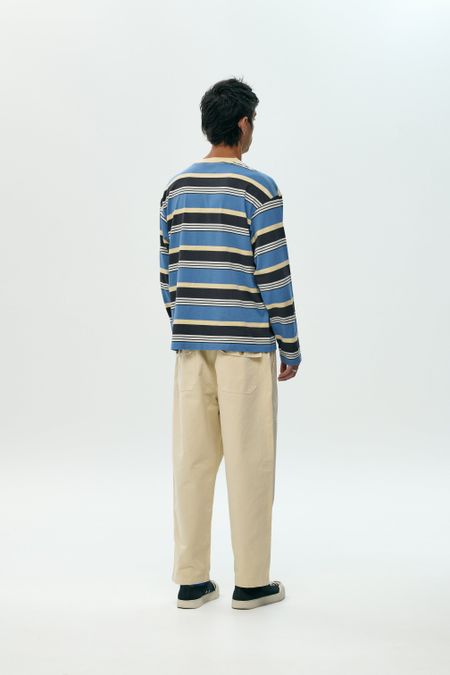 Langarmshirt aus Bio-Baumwolle| blau gestreift "Stripe blue ls tee", NWHR, Foto 4