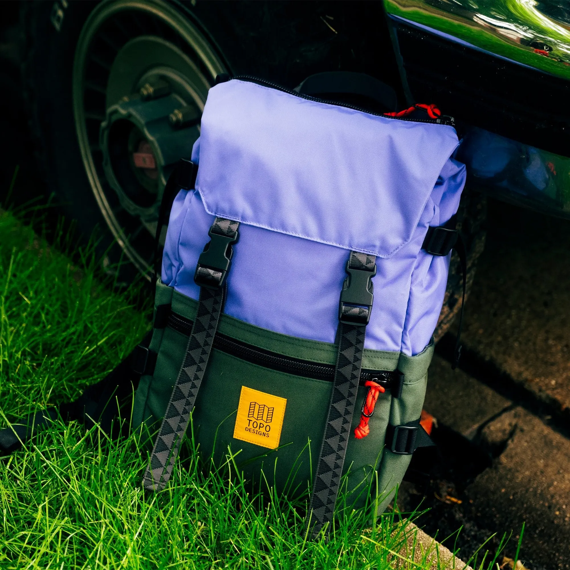 Sac à dos 20L en nylon recyclée | violet et vert "Rover pack classic 20l", Topo Designs, photo 4