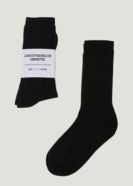 Chaussettes en coton bio | noir - WeDressFair