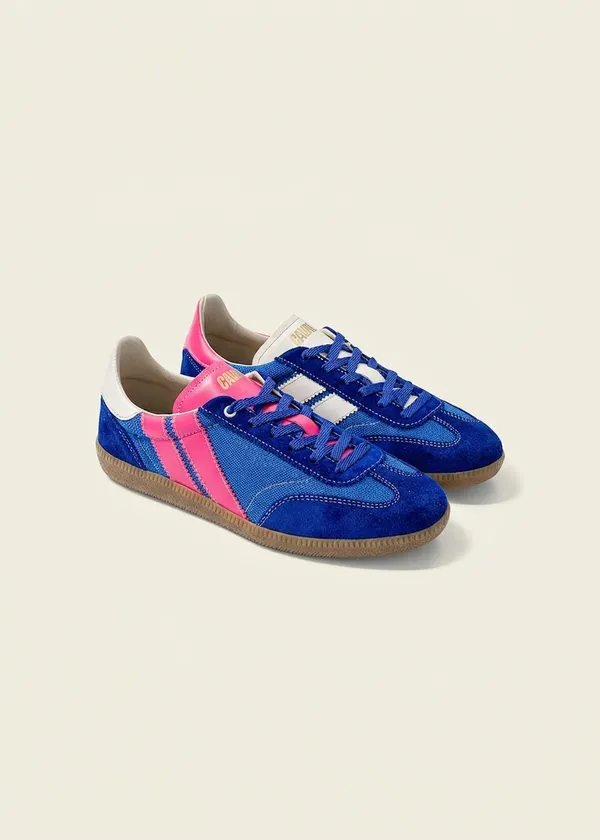 Baskets en mesh recyclé et cuir certifié | bleu "pulse - flash kiss", Caval